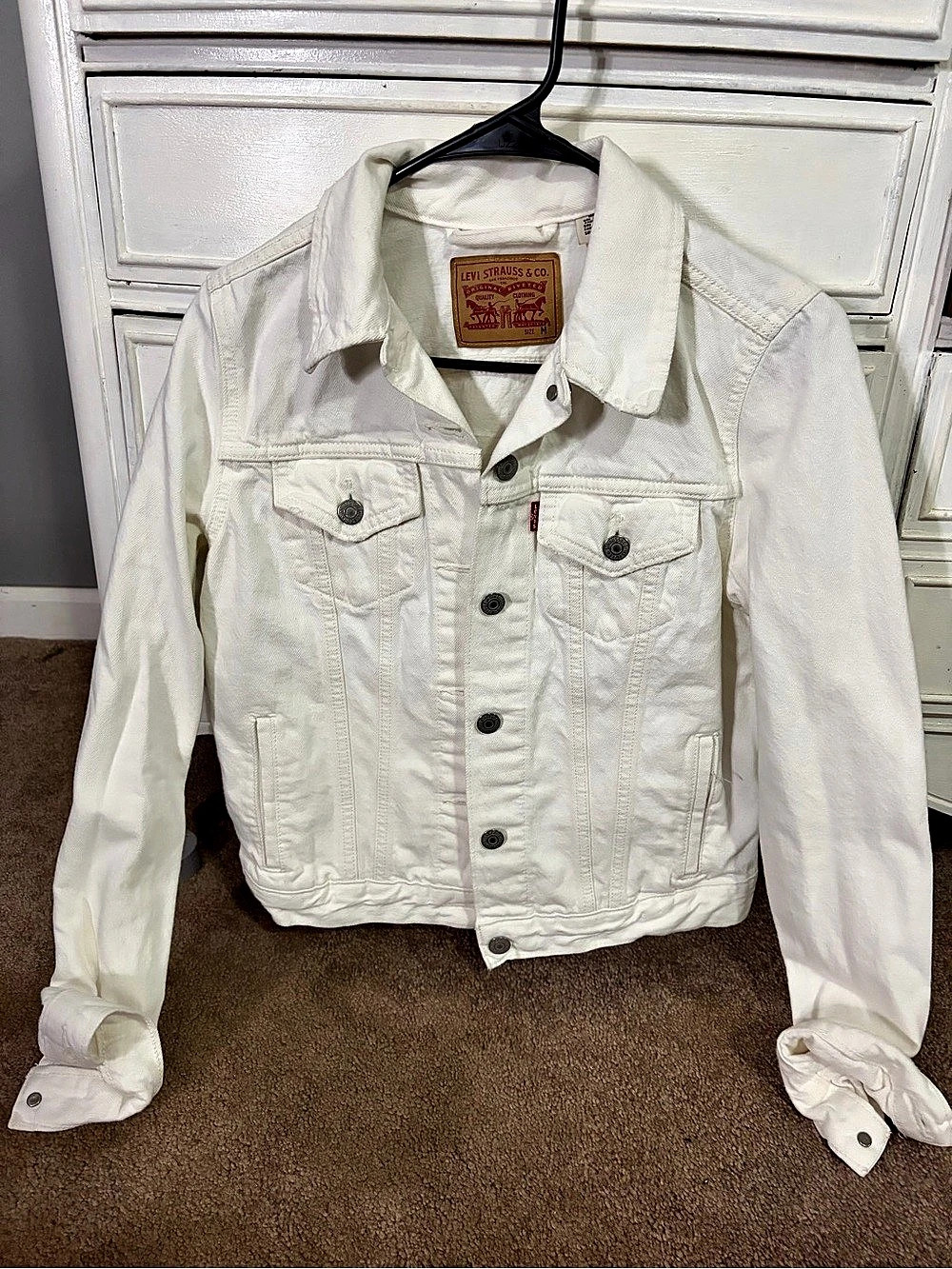 Levi's Original Trucker Jacket Women's White Denim Jacket